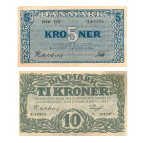Danske pengesedler: efter 1874 - kronesedler