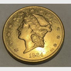 USA 20 $ guld. 1884 S