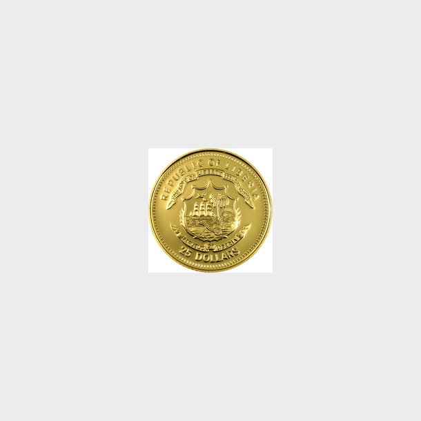Liberia. 25 $ 2005. Pave Benedikt
