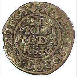 2 skilling 1665