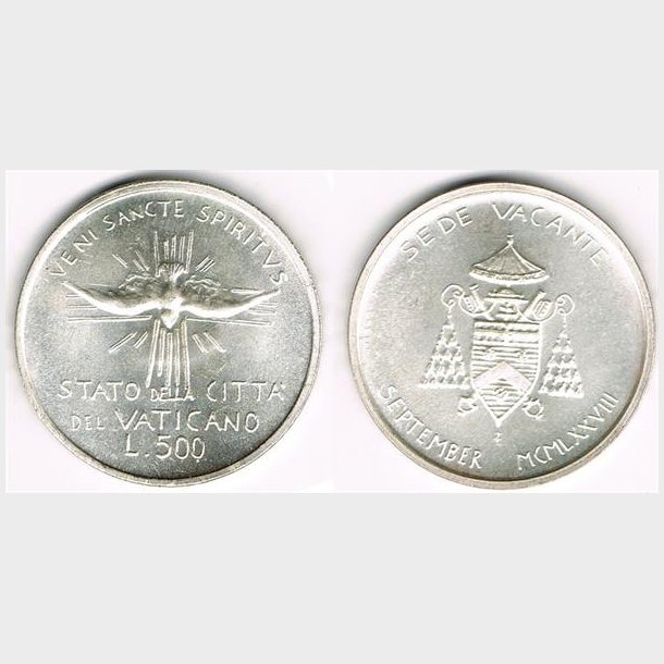 Vatikanet. 500 lire 1978.