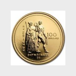 Canada 100 $ 1976. Vinter OL 