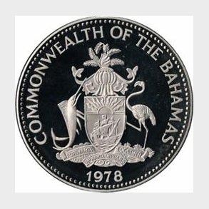 Bahama. 10 $ 1978, silver proof