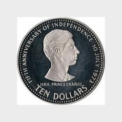 Bahama. 10 $ 1978, silver proof