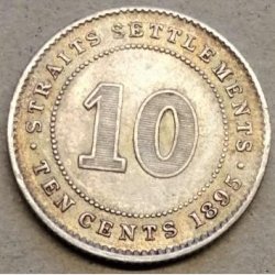 Straits Settlements 10 Cent 1895