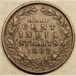 Straits Settlements  cent 1862