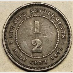 Straits Settlements 1 Cent 1872H