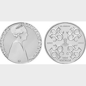 500 krone 2022, slv, Dronningens 50 rs regeringsjubilum