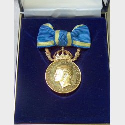 Sverige. Guldmedalje Fr nit och redlighet i rikets tjnst.