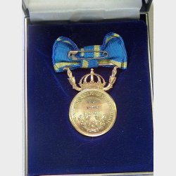 Sverige. Guldmedalje Fr nit och redlighet i rikets tjnst.