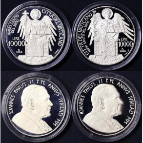 Vatikanet  2 x 10000 Lire 2000 