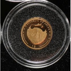 Palau. 1 $  2009. Miniature guldm�nt.