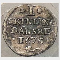 1 skillling 1675  Norge