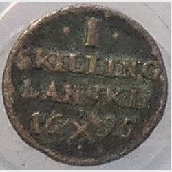 1 skilling 1695, Norge