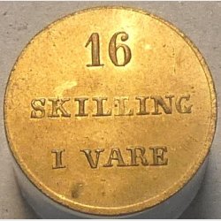 16 skilling i vare, C.F. Simonsen