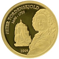 Palau. 1 $  2009. Miniature guldm�nt.