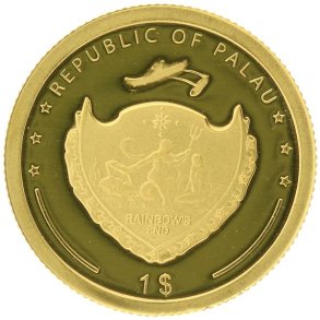 Palau. 1 $  2009. Miniature guldm�nt.