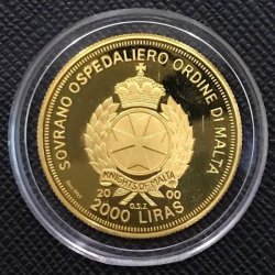 Malta. Order of Malta 2000 Liras 2001.