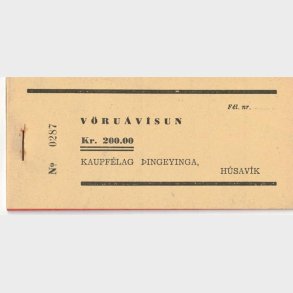 Husavik, Vruuvisun, kr. 200,00