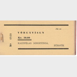 Husavik, Vruuvisun, kr. 10,00