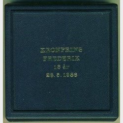 10 krone. Prins Frederiks 18 rs fdselsdag 1986, slv  TILBUD