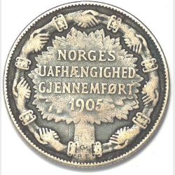 Norge 2 krone 1907. Norges uafhngighed
