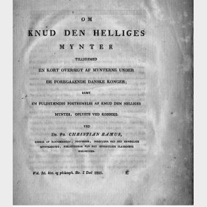 Ramus: Om Knud den Helliges Mynter