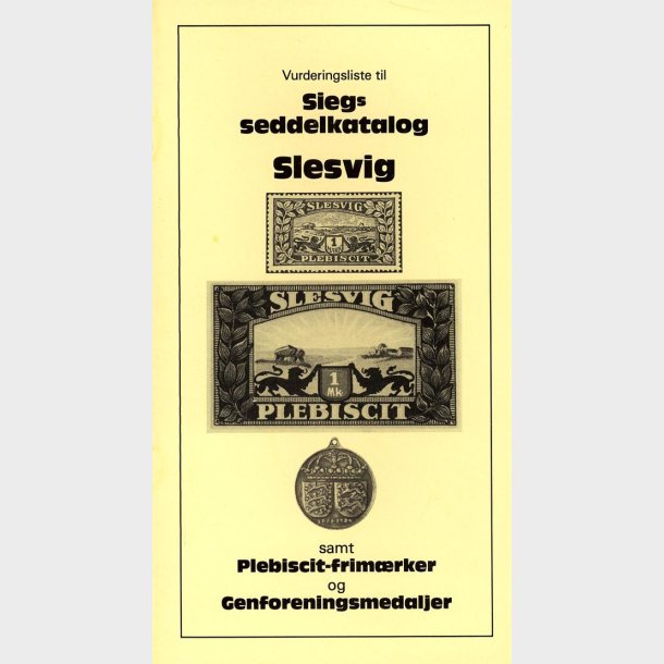 Vurderingsliste til Siegs seddelkatalog Slesvig.